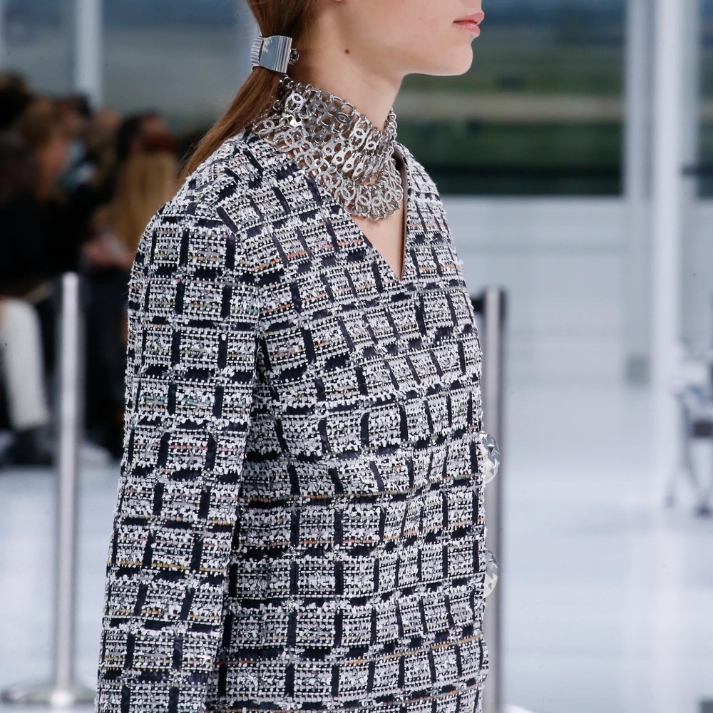 Chanel Jacket Multicolor Tweed 2016 Spring Travel Line 36